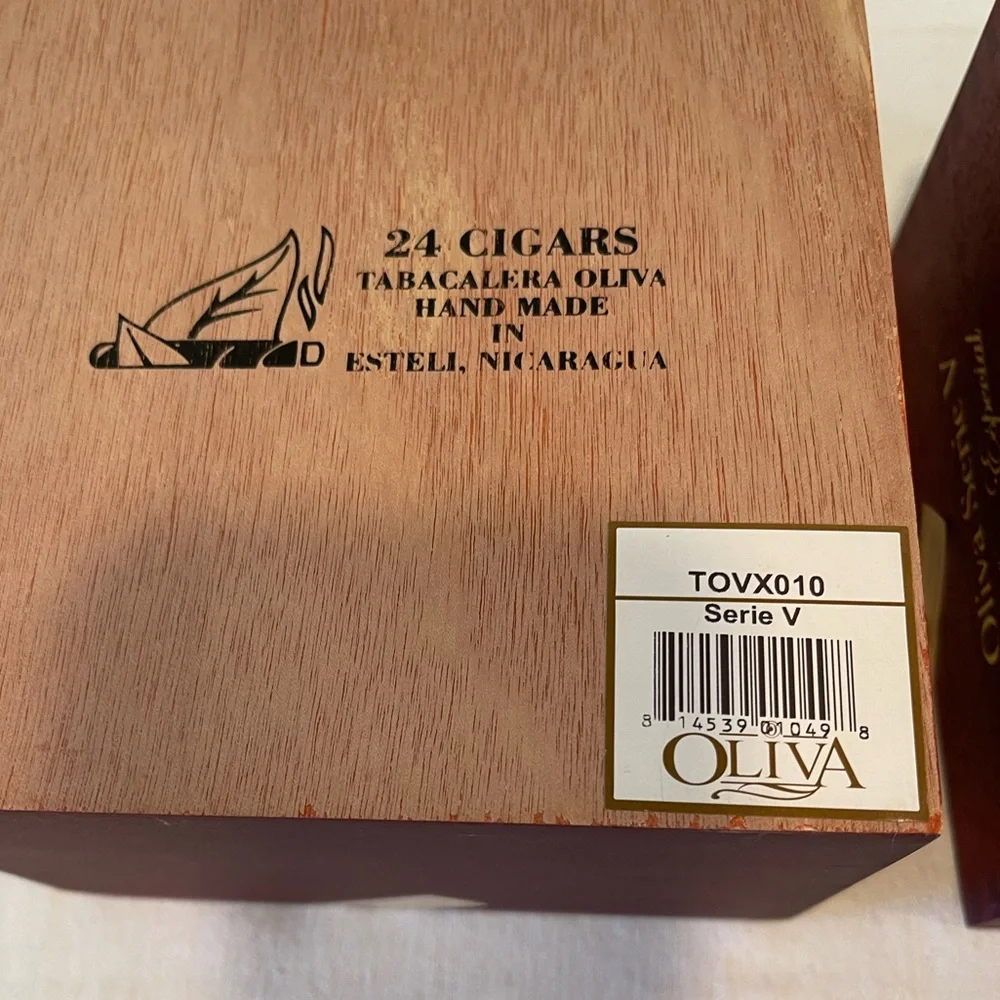 2 Oliva Series 5 Liga Especial empty cigar boxes with sliding lid